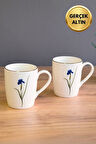 Tabak Evi Porselen Natura İris Kulplu Mug Kupa 9cm 220ml 2 li