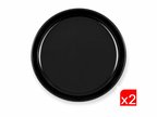 Kütahya Porselen Moderna Çukur Tabak Siyah 19cm MOD20CK740104 2 li