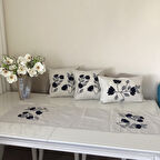 Punch İşlemeli Dekoratif Kırlent Kılıfı Takım