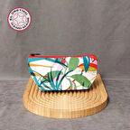 Uretti - Gamze 9546 - 5255 El Yapımı Keten Makyaj Çantası - Kırmızı