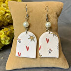 Uretti - Hatice 4962 - El Yapımı Yılbaşı Temalı Polimer Kil Küpe