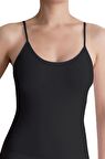 The DON Organic Blended Camisole İp Askılı Atlet Siyah