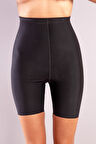 Golshan Girdle Extra Hight Waist Short Corset, İz Yapmayan Görünmez Ekstra Yüksek Bel Uzun Paçalı Siyah Korse