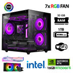 Xaser Eco X210 i7 12700KF 32GB DDR5 Ram 1TB M.2 NVMe SSD 16GB RTX5060Ti Sıvı Soğutmalı Hazır Oyuncu Sistemi