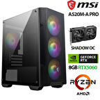 MSI Force X4 Ryzen 7 5700X 32GB Ram 1TB M.2 NVMe SSD 8GB RTX5060 Masaüstü Oyuncu Hazır Sistem