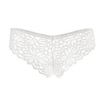 Dantelli Çiçekli Pamuklu Kadın Külot, Beyaz