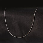 Çelik Erkek Kolye, Gümüş Renk, İnce Zincir No:10