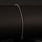 Çelik Erkek Bileklik, Gümüş Renk, Modern İnce Zincir, No:35