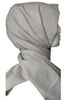 Açık Gri Aker Düz Koton Şal 971