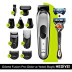 Braun MGK 7220 8 Başlıklı Kablosuz Islak/Kuru Saç-Sakal-Vücut Çok Amaçlı Tıraş Makinesi 