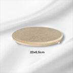 Ahşap boyanabilir-ham mdf- üç ayaklı yuvarlak sunumluk-kahvaltı sunumluk