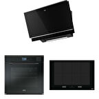 Franke Mythos Buharlı İnox Set 2 (FMY 907 BK/XS Davlumbaz FMY 808 I Ocak  FMY 99 HS XS Fırın)