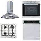 Franke İnox Ankastre Set (FDL 6165 - FHNL 604 XS - FSL 82 H XS - FDWS 614)