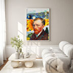 Van Gogh Tasarım Çerçeveli Poster Tablo Hediye Duvar Aksesuarı Sanatsal Ressam Tablo