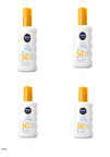 80494 NIVEA SUN HASSAS ANINDA KORUMA HASSAS CİLTLERE ÖZEL SPREY SPF50+  4 ADET