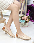 Nesil Shoes Syg P41 Bej Hakiki Deri Kadın Ayakkabı