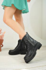 Nesil Shoes İfs 765 Siyah Fermuarlı Kadın Bot