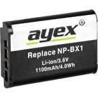 Ayex Sony Rx100- Rx1- Hx300- Wx300- Hdr-As15- Vb. İçin Np-Bx1 Batarya