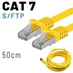 IRENIS 50 Cm CAT7 Kablo S/FTP LSZH Ethernet Network Lan Ağ Kablosu 