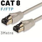IRENIS 3 Metre CAT8 Kablo F/FTP LSZH Ethernet Network Lan Ağ Kablosu