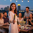 Mesale 60 sn 5 Renk 5 Adet Düğün, Sünnet, Kız Alma, Kına ve Organizasyon İçin