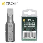 Troy 22208 Bits Uç Seti (Düz 6.0X25Mm. 24Adet)