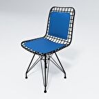 Knsz kafes tel sandalyesi 1 li mazlum syhmvi sırt minderli ofis cafe bahçe mutfak