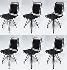 Knsz kafes tel sandalyesi 6 lı mazlum syhsyh sırt minderli ofis cafe bahçe mutfak