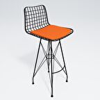 Knsz kafes tel bar sandalyesi 1 li zengin syhtrn 75 cm oturma yüksekliği ofis cafe bahçe mutfak