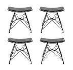 Knsz kafes tel sandalyesi taburesi 4 lü mutlu syhsyh ofis cafe bahçe mutfak