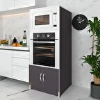 Kenzlife ankastre fırın dolabı ahsen gri mutfak banyo kiler ofis kitaplık