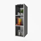 Kenzlife mutfak dolabı ıtır 060.030.30 gri 2 raflı kapaksız ofis banyo kiler evrak kitaplık