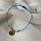 Uretti - Ayşe 5609 - 2000 El Yapımı 777 Sayı Sekanslı Bileklik - Turkuaz