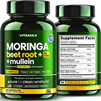 Moringa Beet Root + 5x in one + mullein with black seed oil & black pepper 60 Kapsül