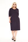 Cepli Kışlık Büyük Beden Elbise 42B-2489
