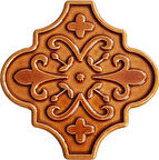 Armada Çini 12x12 Ottoman Çiçekli Arabesk Karamel Çini