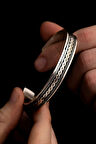 Erkek Gümüş Bileklik - Gümüş Otantik Tasarım Model 2 Erkek Kelepçe