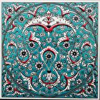 Armada Çini 20x20 Cm ED 324 İznik Rumili Desen Eldekoru Çini Karo