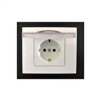 Ovivo Grano Beyaz Kapaklı Topraklı Priz