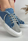 Enber Mavi Kot Bağcıklı Spor Ayakkabı