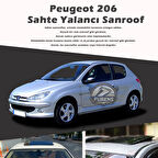 Peugeot 206 Parlak Siyah Yalancı Çakma Sahte Sunroof