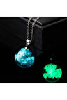 Fosforlu Mavi Bulut Neon Karanlıkta Parlayan Küre Zincirli Kolye
