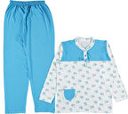 Elise Mood Tasarım Model Yazlık Uzun Kol Kadın Pijama Takımı M/XXL