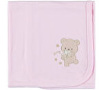 Ayıcık Desenli Penye Kumaş Bebek Battaniyesi Nefes Alabilen