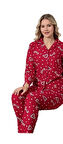 Serel Collection Kadın Pijama Takımı  Sıcak Tutan Yumuşak Dokulu Uzun Kollu Konfor