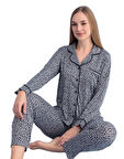 Berna Collection Kadın Pijama Takımı Düğmeli Yumuşak Dokulu Esnek ve Modern Tasarım S/2XL