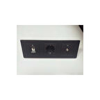 Ovivo Grano Siyah Topraklı Priz + Uydu F Priz + Nümeris Telefon Prizi + 3lü Çerçeve