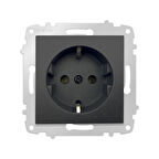 15 Adet Ovivo Grano Siyah Topraklı Priz Çerçevesizdir