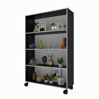 Kenzlife mutfak dolabı raziye 128*090*030 gri tekerlekli banyo evrak ofis ayakkabılık kiler