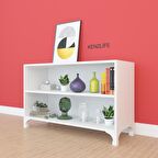 Kenzlife kitaplık tuğçe 048*090*020 byz ayaklı mutfak dolabı banyo ofis ayakkabılık kiler